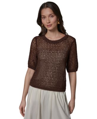 Women's Crewneck Short-Sleeve Sweater