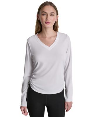 Women's Long-Sleeve Ruched Tech Top