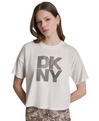 Women's Ombre Rhinestone Logo Crewneck T-Shirt