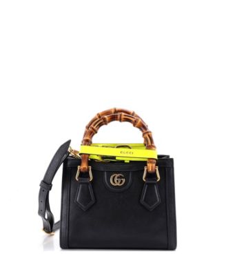 Mini Diana NM Bamboo Handle Tote Leather