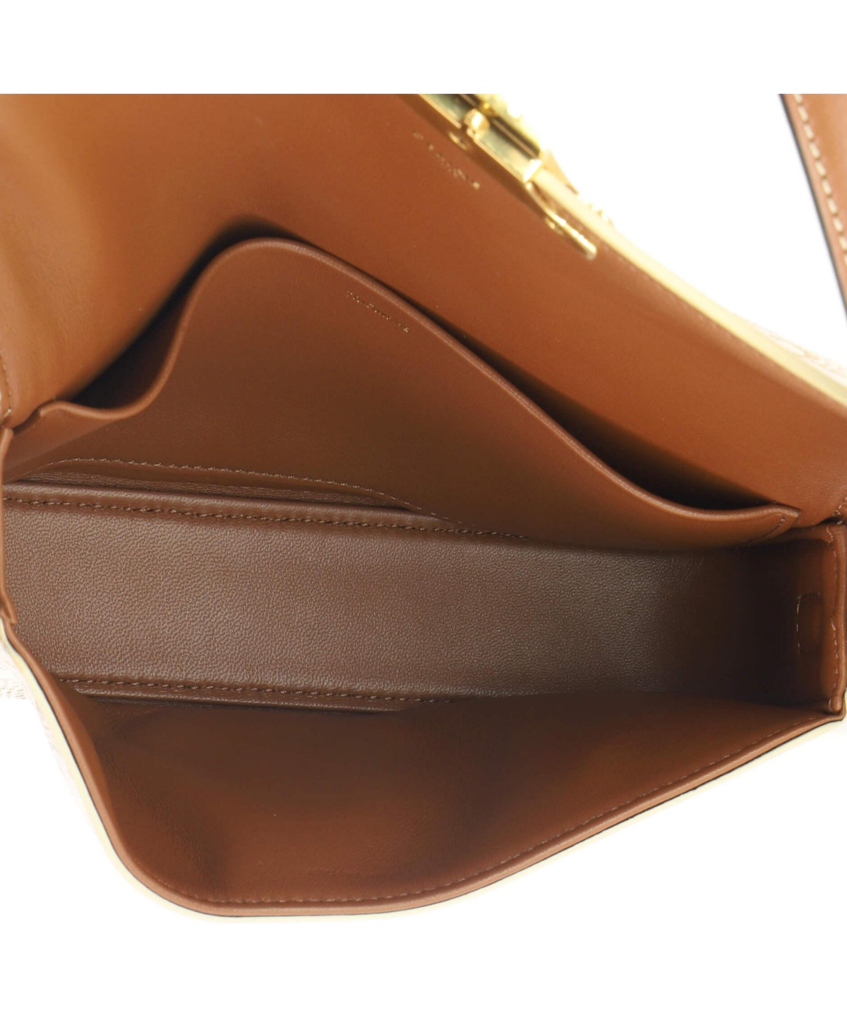 Pre-Owned Celine Triomphe East-West Shoulder Bag Triomphe Coated Canvas