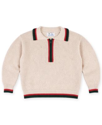 Toddler Boys' 2T-5T Polo Half-Zip Long-Sleeve Sweater