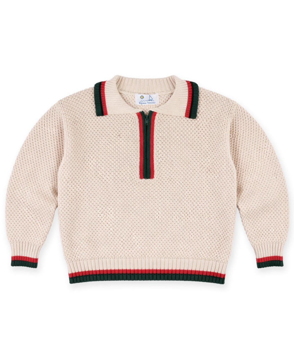 Florence Eiseman Toddler Boys' 2T-5T Polo Half-Zip Long-Sleeve Sweater