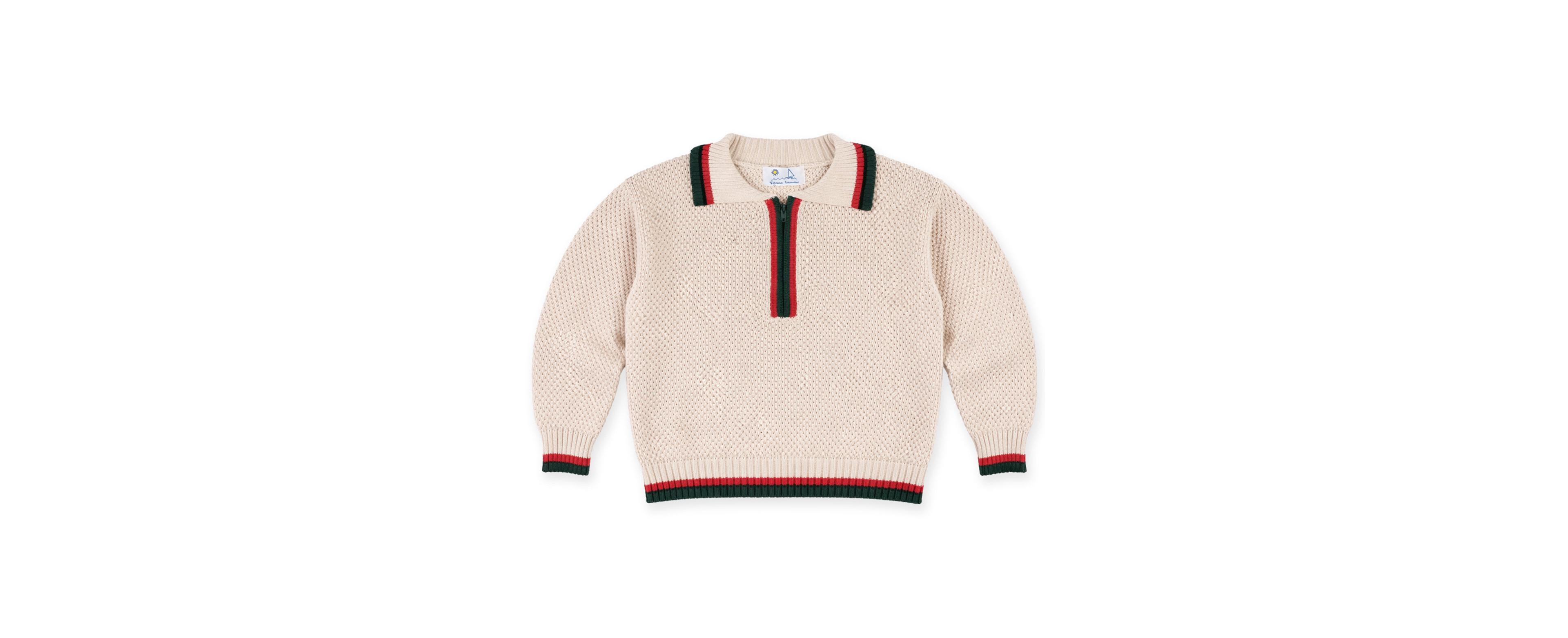Florence Eiseman Toddler Boys' 2T-5T Polo Half-Zip Long-Sleeve Sweater