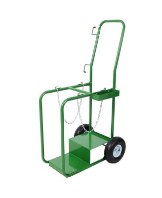 Dual Cylinder Cart, 440lb Capacity Welding Tank Hand Truck with Pneumatic Wheels