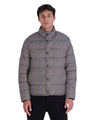 Men's Plaid Lightweight Puffer Jacket