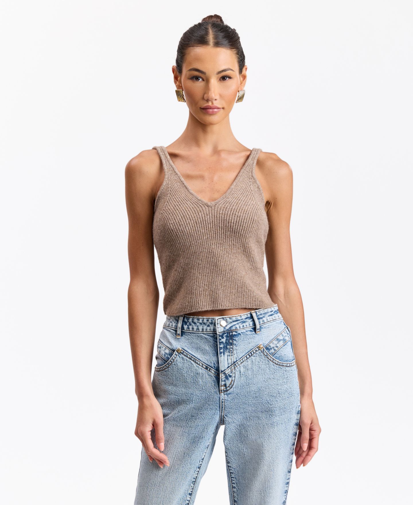 Женские болеро Avec Les Filles Oversized Shawl-Collar Cropped Shrug, цвет: Серо-бежевый — фото 9