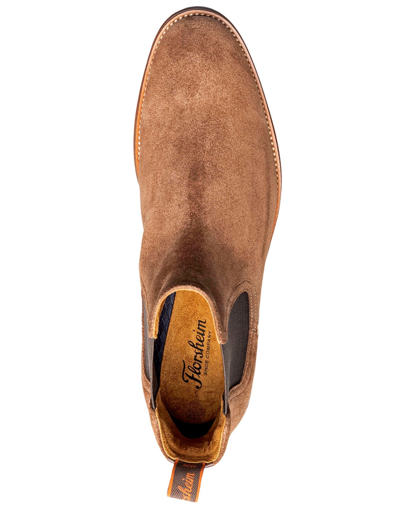Мужские ботинки Florsheim Rucci Suede Round-Toe Lugged-Sole Chelsea, цвет: Коричневый замшевый — фото 4