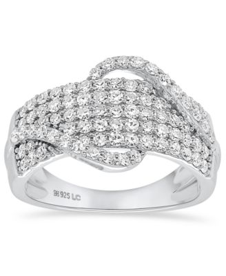 Lab-Grown Diamond Crossover Statement Ring (1 ct. t.w.) in Sterling Silver (Also in 14k Gold-Plated Sterling Silver)