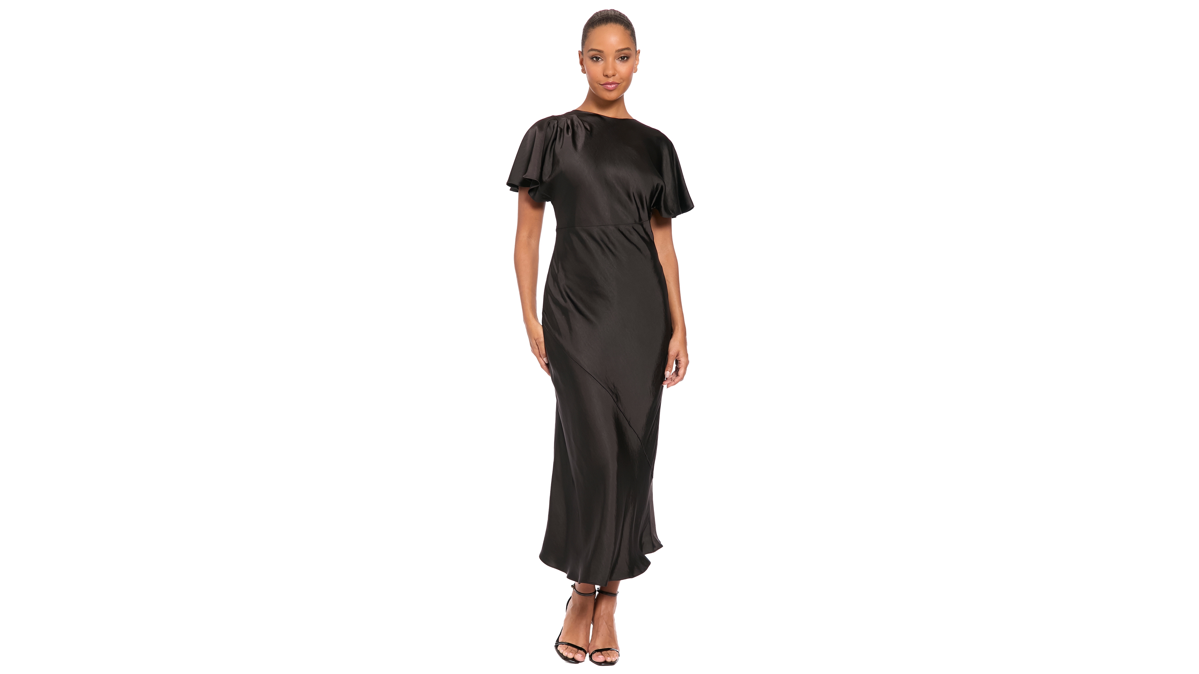 Luxely Women's Short-Sleeve Fitted Midi Dress