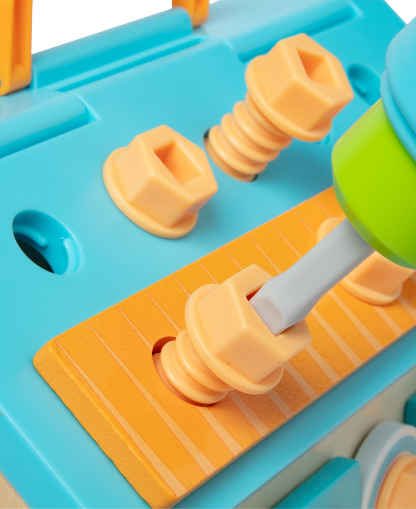 Детские конструкторы Melissa and Doug Build A House Toolbox 51-Piece Wooden Toy Set, Ages 3+ — фото 5
