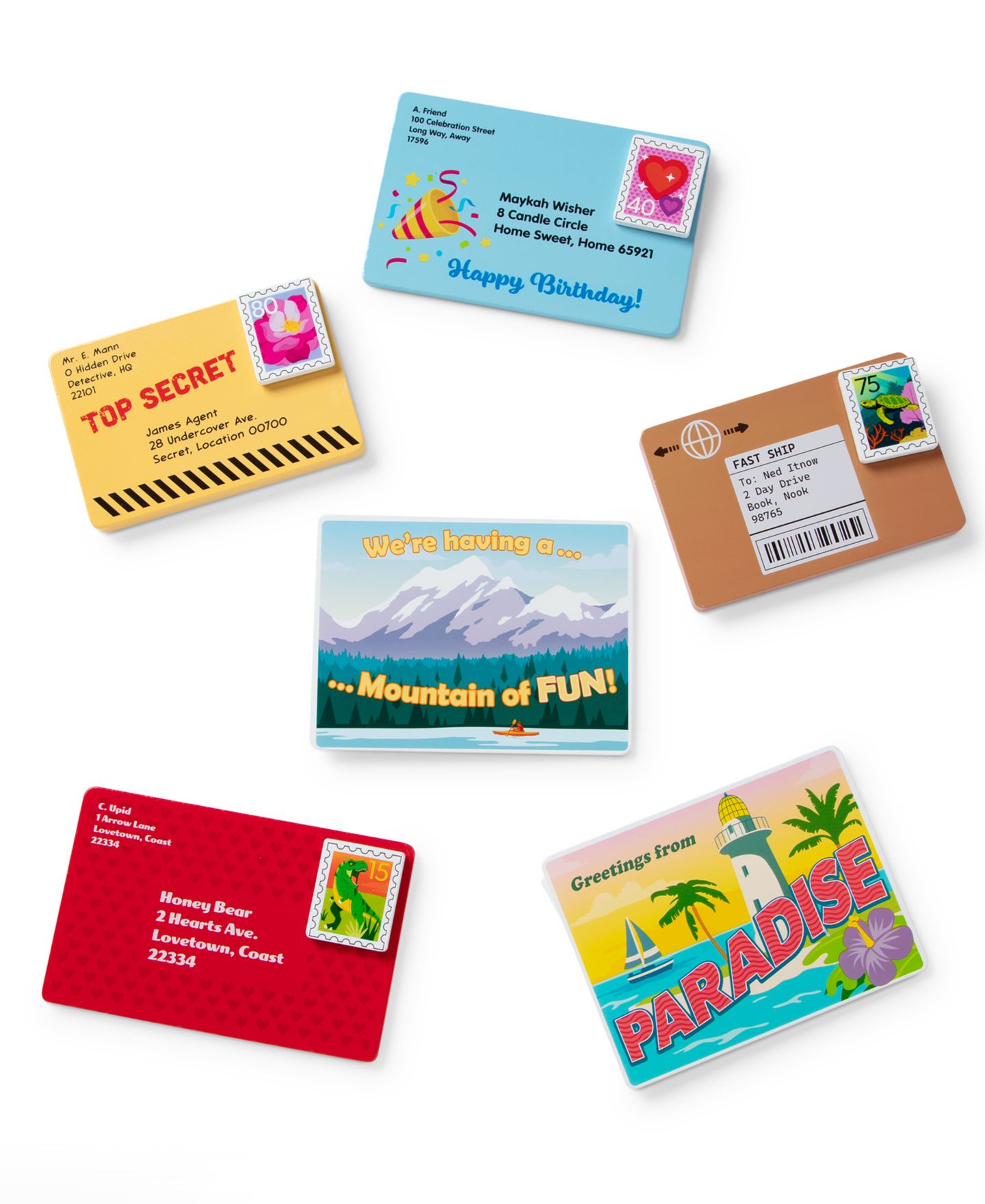 Детский игровой набор Melissa and Doug Stamp & Sort 17-Piece Mailbox Playset, Ages 3+ — фото 6