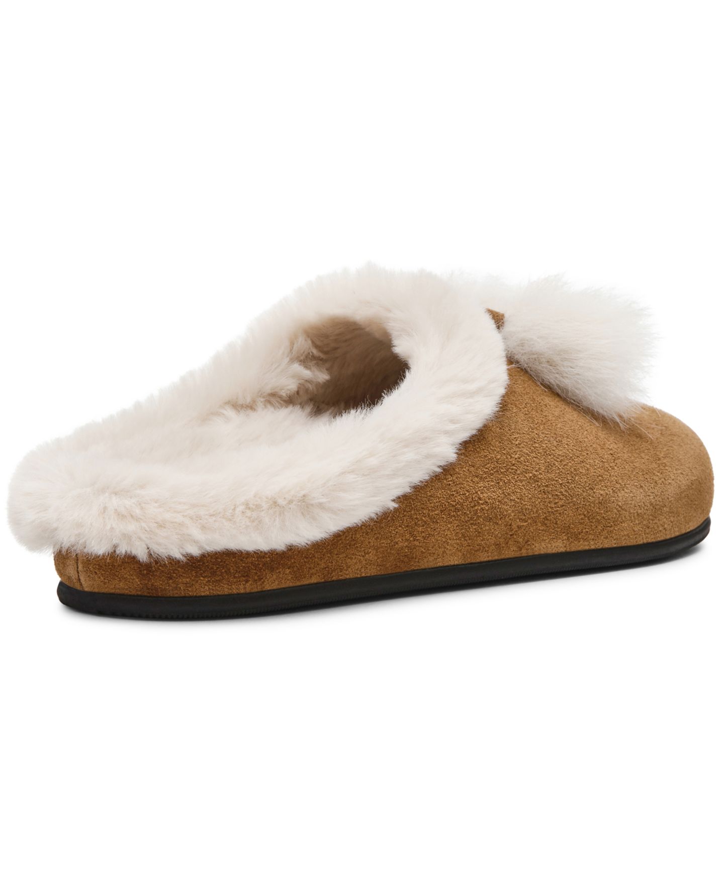 Женские сабо Steve Madden Finnegan-Pompom Cozy Slip-On, цвет: Каштановый замшевый — фото 6