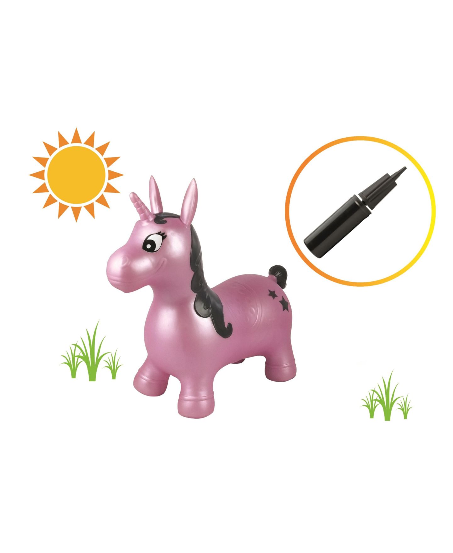 Детская игрушка Lexibook Inflatable Jumping Unicorn, Plastic, Develops Balance and Motor Skills, Ages 3+, цвет: Фиолетовый — фото 5