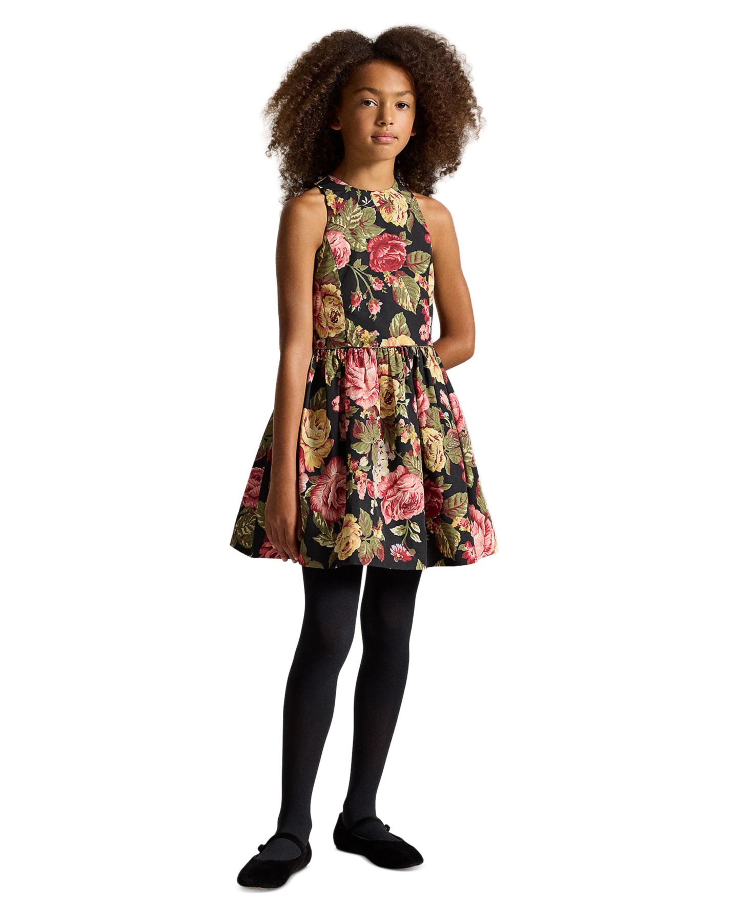 Платье Polo Ralph Lauren Floral Fit-and-Flare Dress для девочек, цвет: С принтом — фото 2