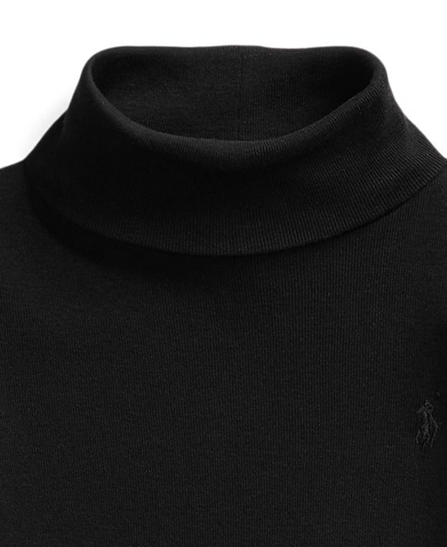 Polo Ralph Lauren Girls' 2T-6x Ribbed Long-Sleeve Cotton-Modal Turtleneck, цвет: Чёрный — фото 3