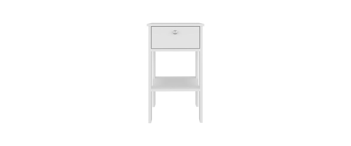 Flynama Modern Nightstand with 1 Drawer and Open Shelf, Compact Bedside End Table