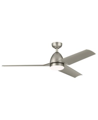 54 Fit Brushed Nickel LED Outdoor Ceiling Fan with Remote