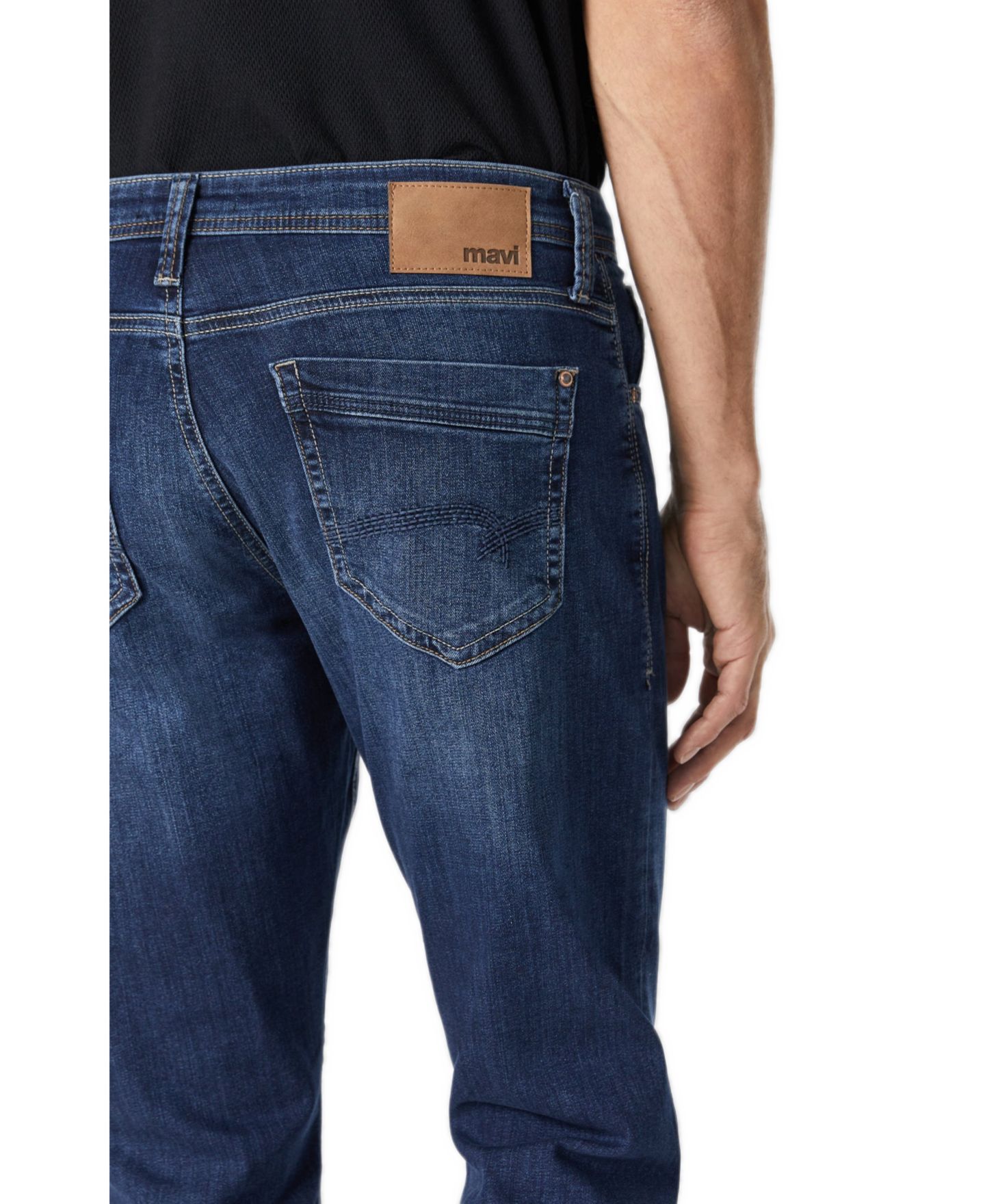 Мужские джинсы Mavi Jeans Matt Relaxed-Fit Straight-Leg, цвет: Индиго — фото 3