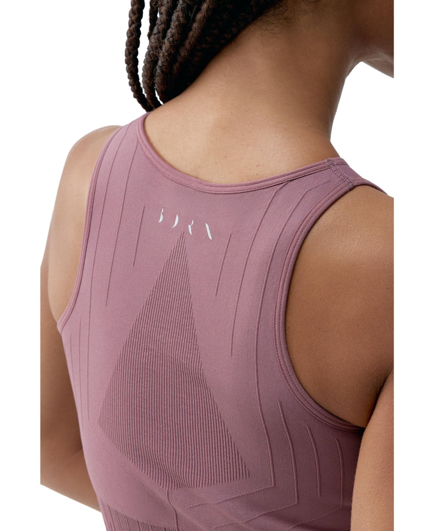 Женский топ Born Living Yoga Nawal Medium Support Seamless Sport, цвет: Глубокий розовый — фото 4