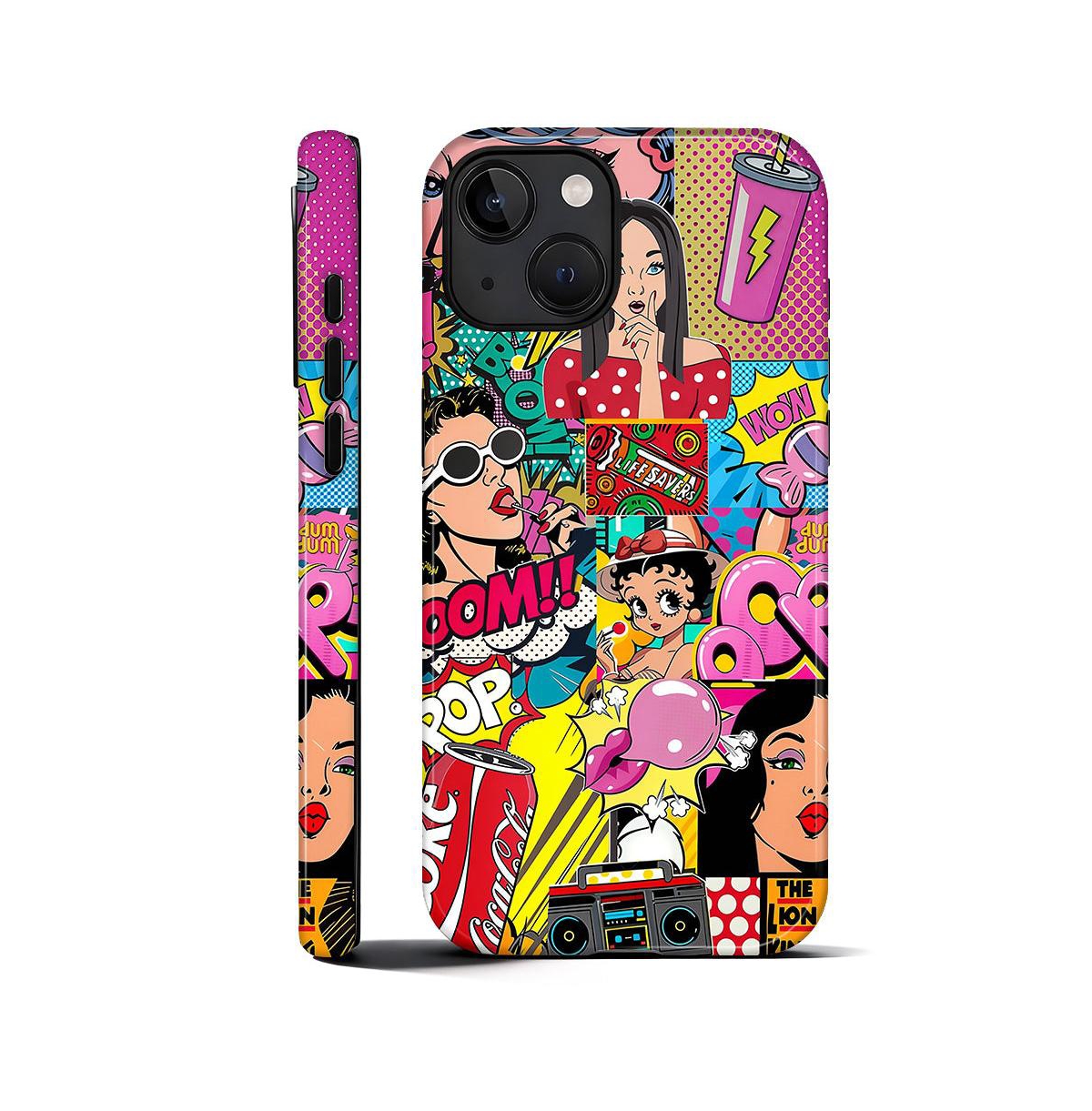 Lisen 2-Layer Phone Case Compatible with Apple iPhone - Pop girl frenzy for iphone 14