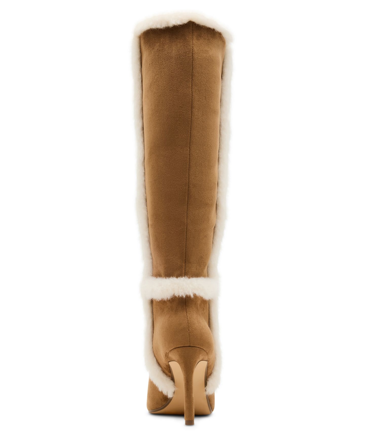 Женские ботинки Madden Girl Pine Faux-Fur Trim Tall Stiletto Dress Boots, цвет: Латте — фото 3
