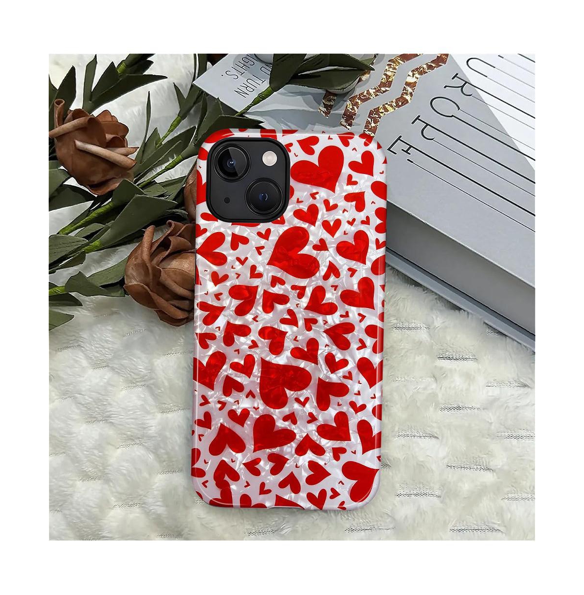 Lisen Crush Hearts Dual-Layer Phone Case Compatible with Apple iPhone 14 Pro