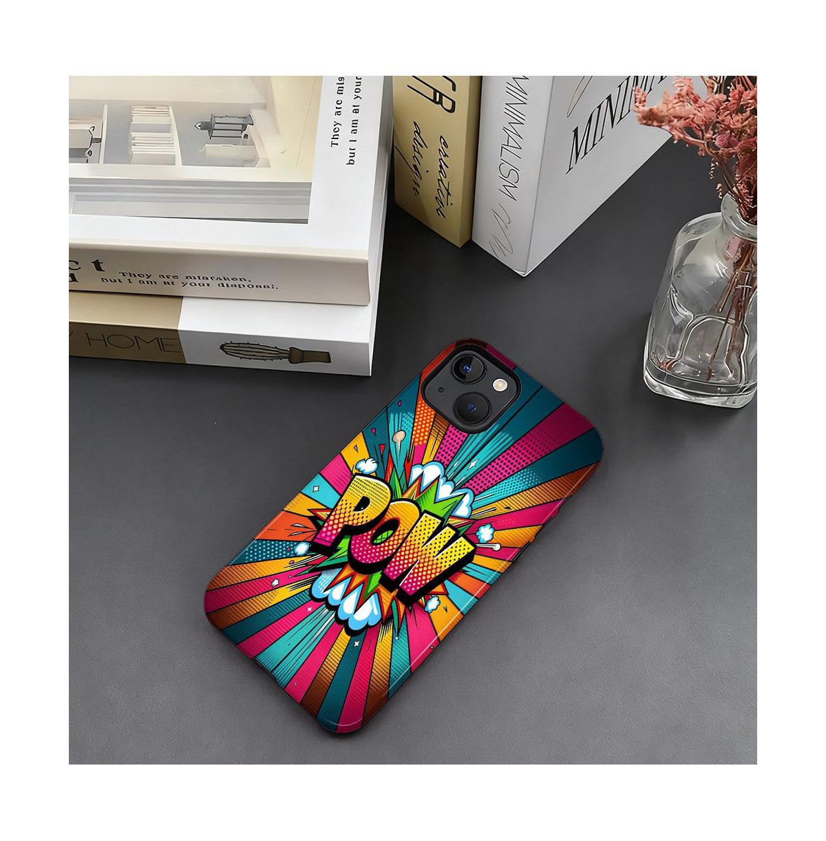 Lisen Phone Case Compatible with Apple iPhone, 2-Layer Durable, Pow Burst