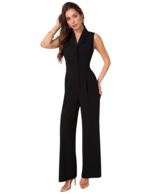 Women's Tuxedo Sleeveless Jumpsuit