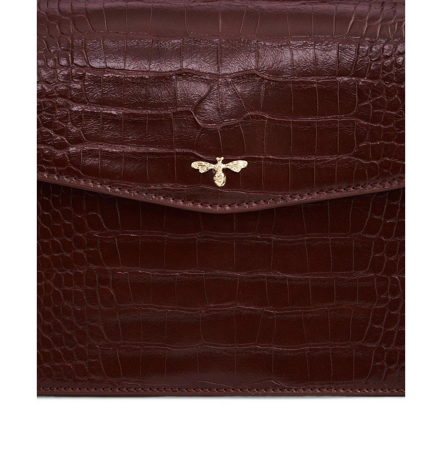 Женская сумка Fable England Eliza Small Top Handle, цвет: Бордовый — фото 4