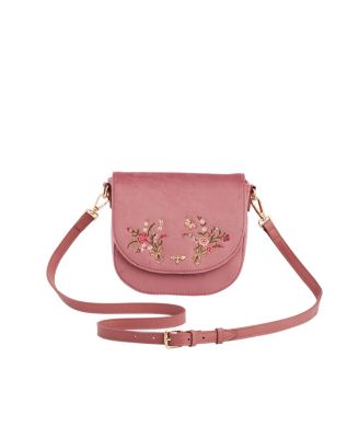 Beth Floral Posy Embroidered Saddle Bag
