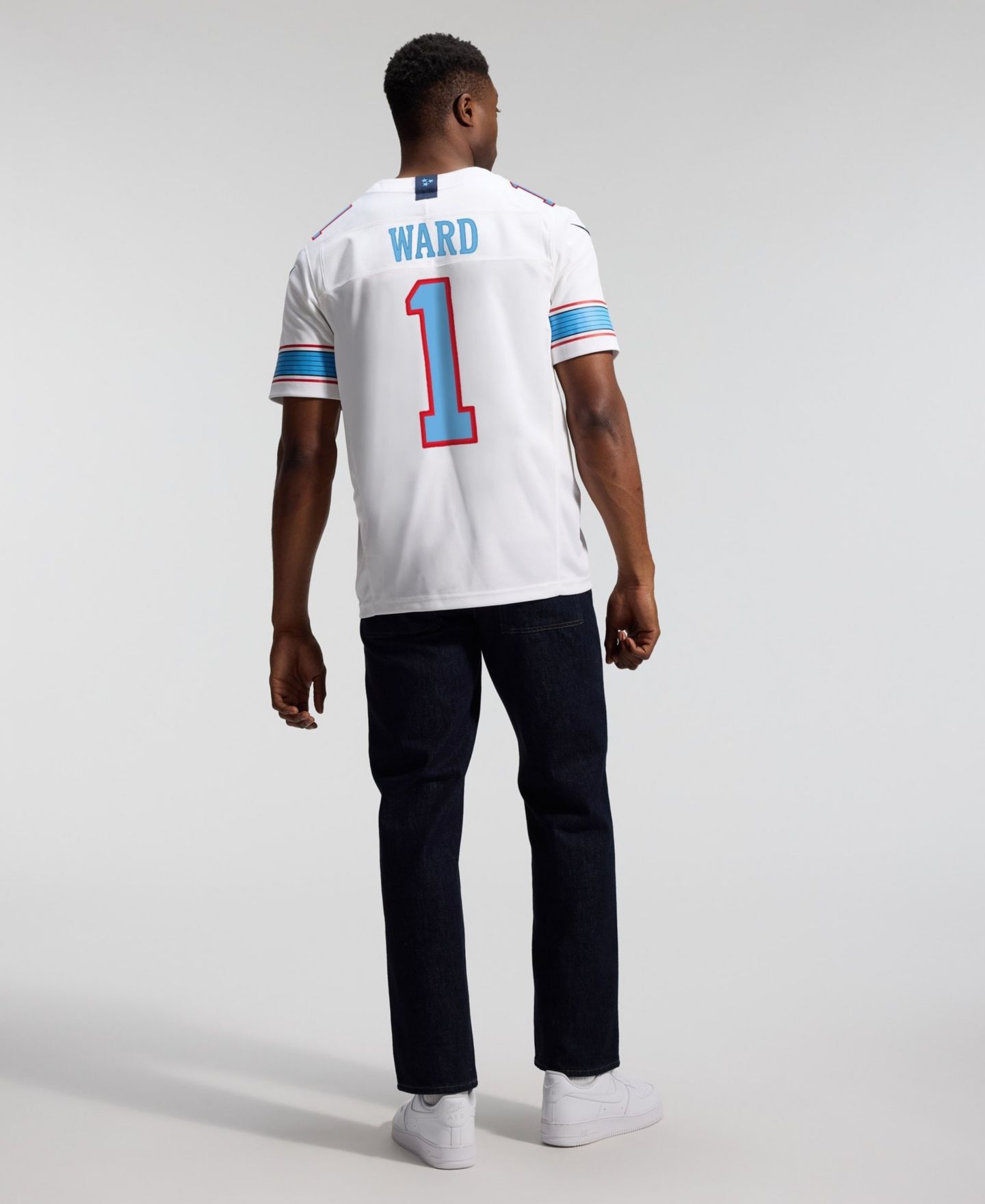 Мужской топ Nike Cameron Ward White Tennessee Titans Vapor F.U.S.E. Sewn Down Limited Jersey — фото 7