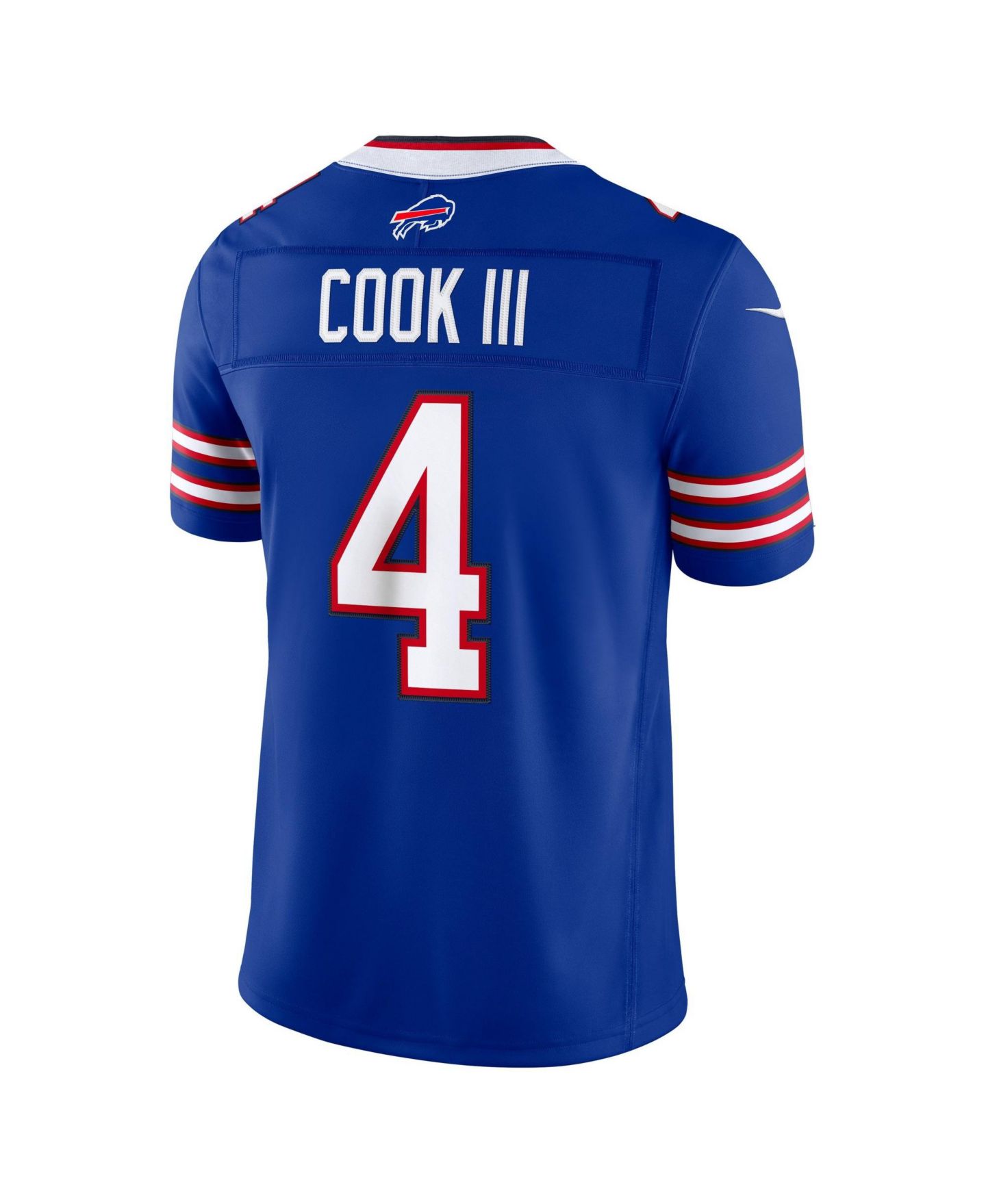 Мужской топ Nike James Cook III Royal Buffalo Bills Vapor F.U.S.E. Stitched Limited Jersey — фото 3