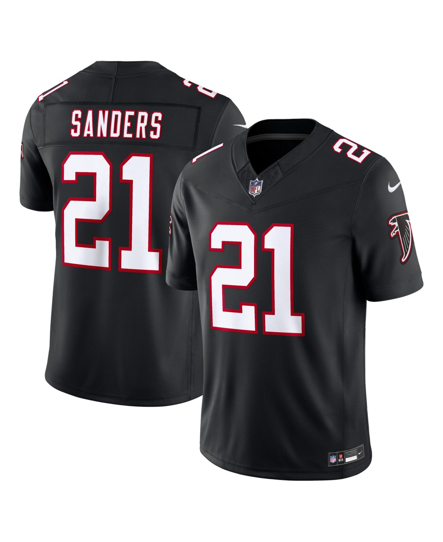 Мужской топ Nike Atlanta Falcons Deion Sanders Throwback Vapor F.U.S.E. Stitched Jersey — фото 1