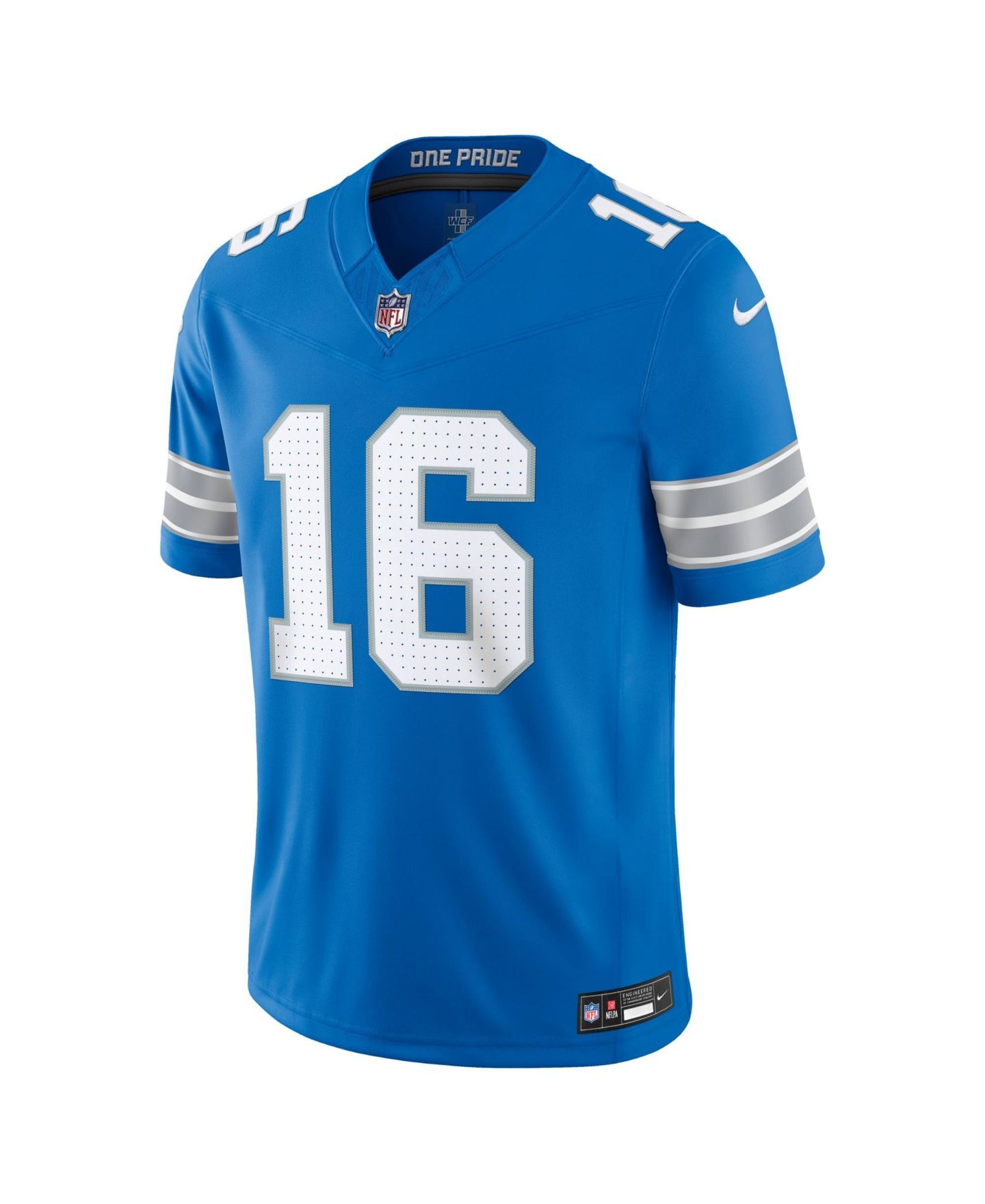 Мужской топ Nike Jared Goff Blue Detroit Lions Vapor F.U.S.E. Stitched Limited Jersey — фото 2