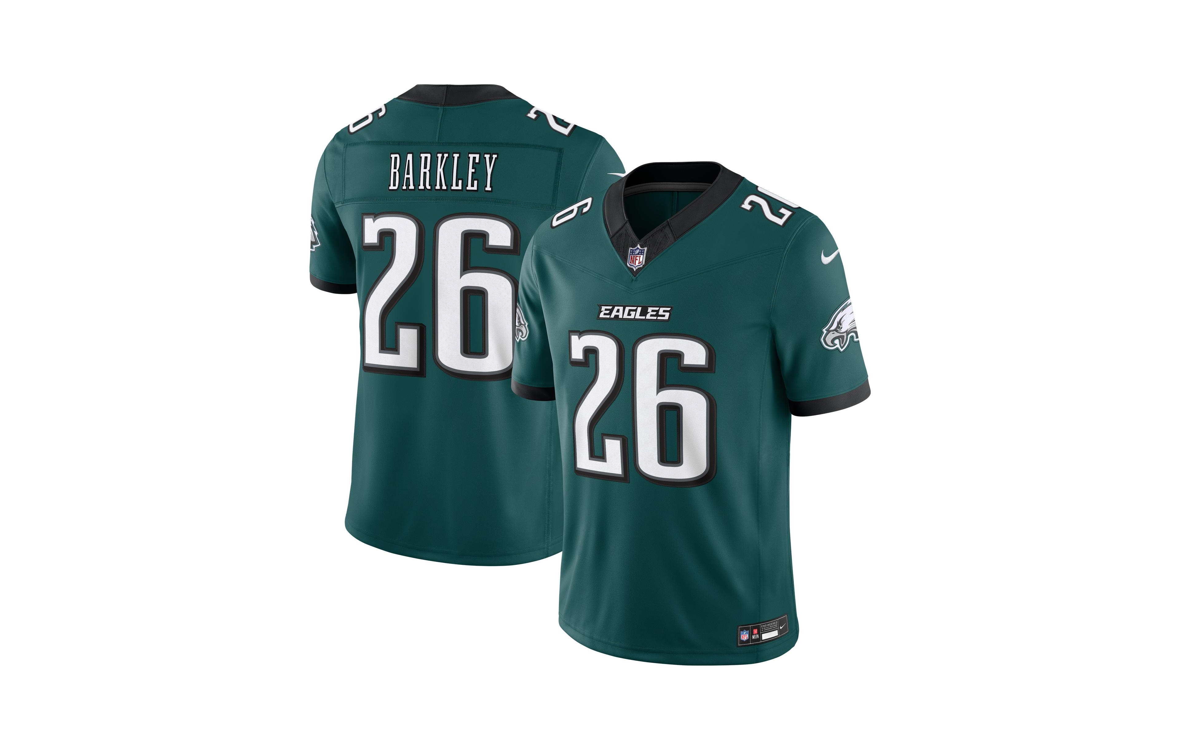 Nike Men's Saquon Barkley Midnight Green Philadelphia Eagles Vapor F.u.s.e. Stitched Limited Jersey
