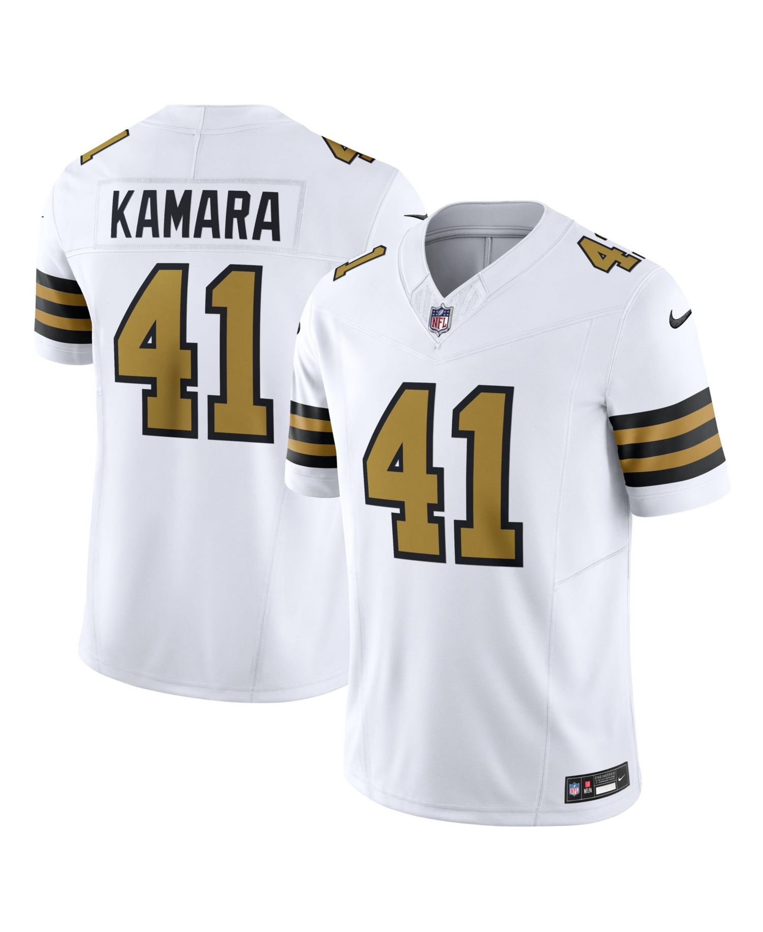 Men's Alvin Kamara White New Orleans Saints Alternate Vapor F.U.S.E. Limited Jersey