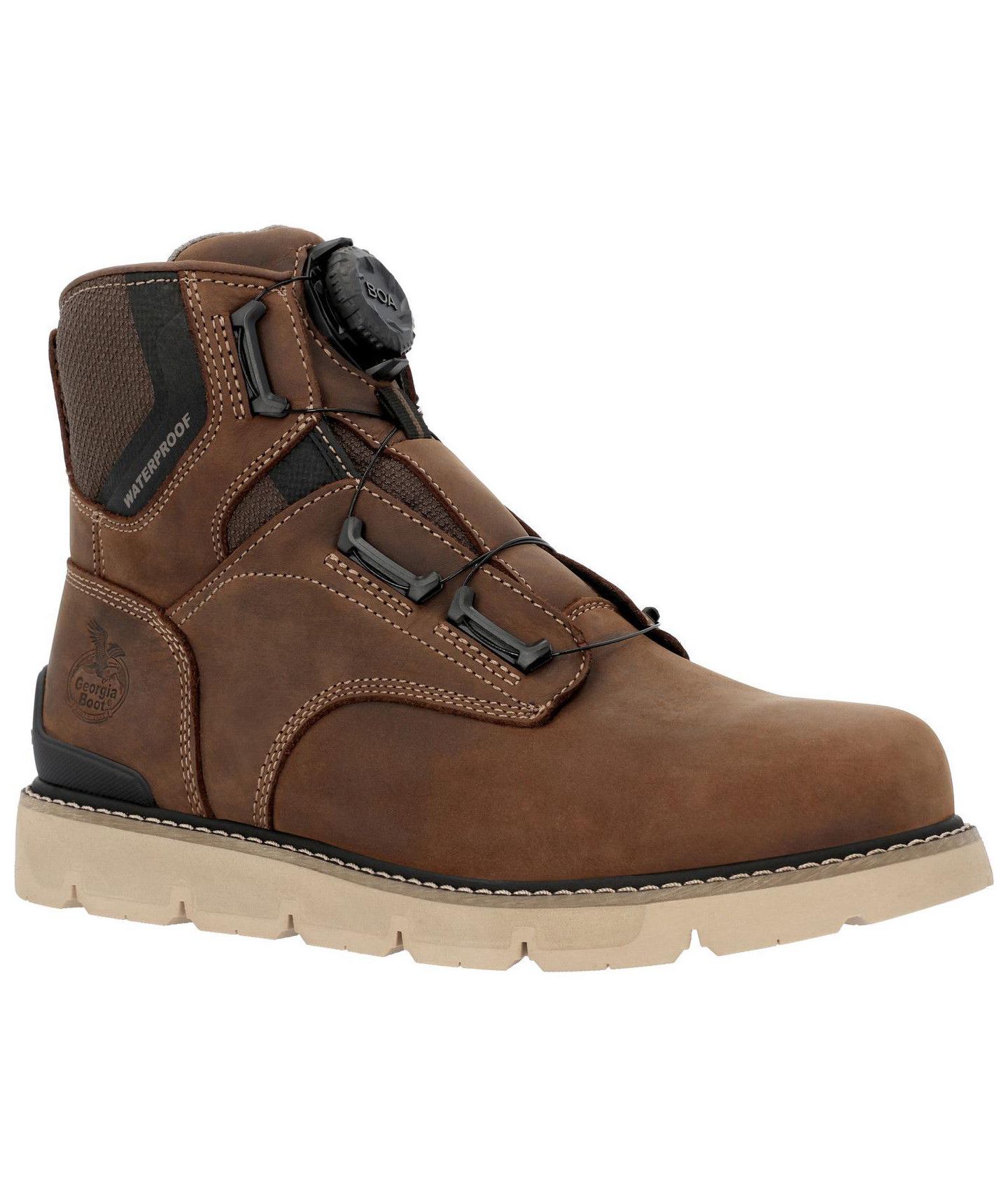 Мужские рабочие ботинки Georgia Boot Carbon Flex 6" Boa Wedge, цвет: Коричневый — фото 1
