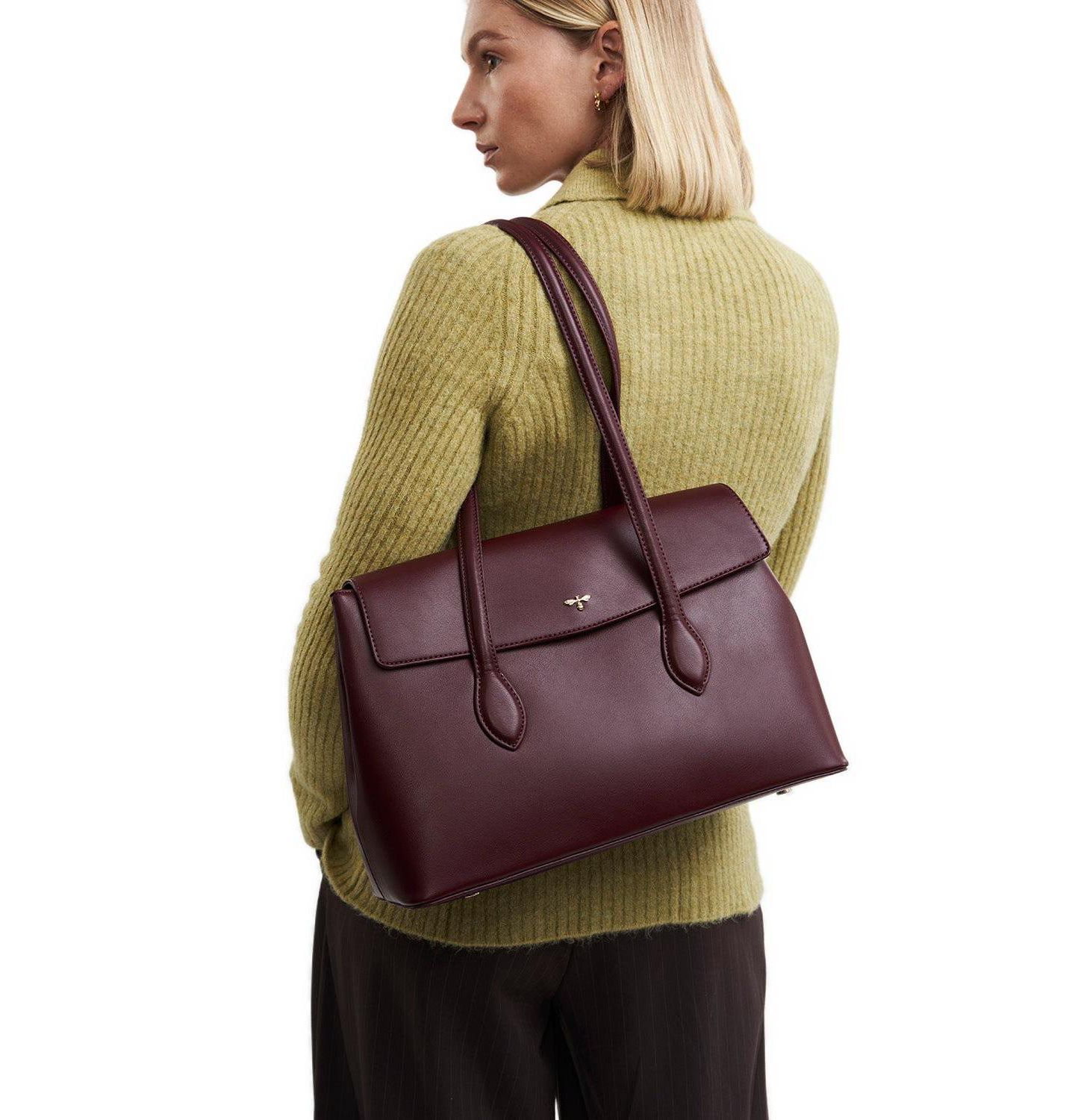 Женская сумка Fable England Romilly Shoulder, цвет: Бордовый — фото 2