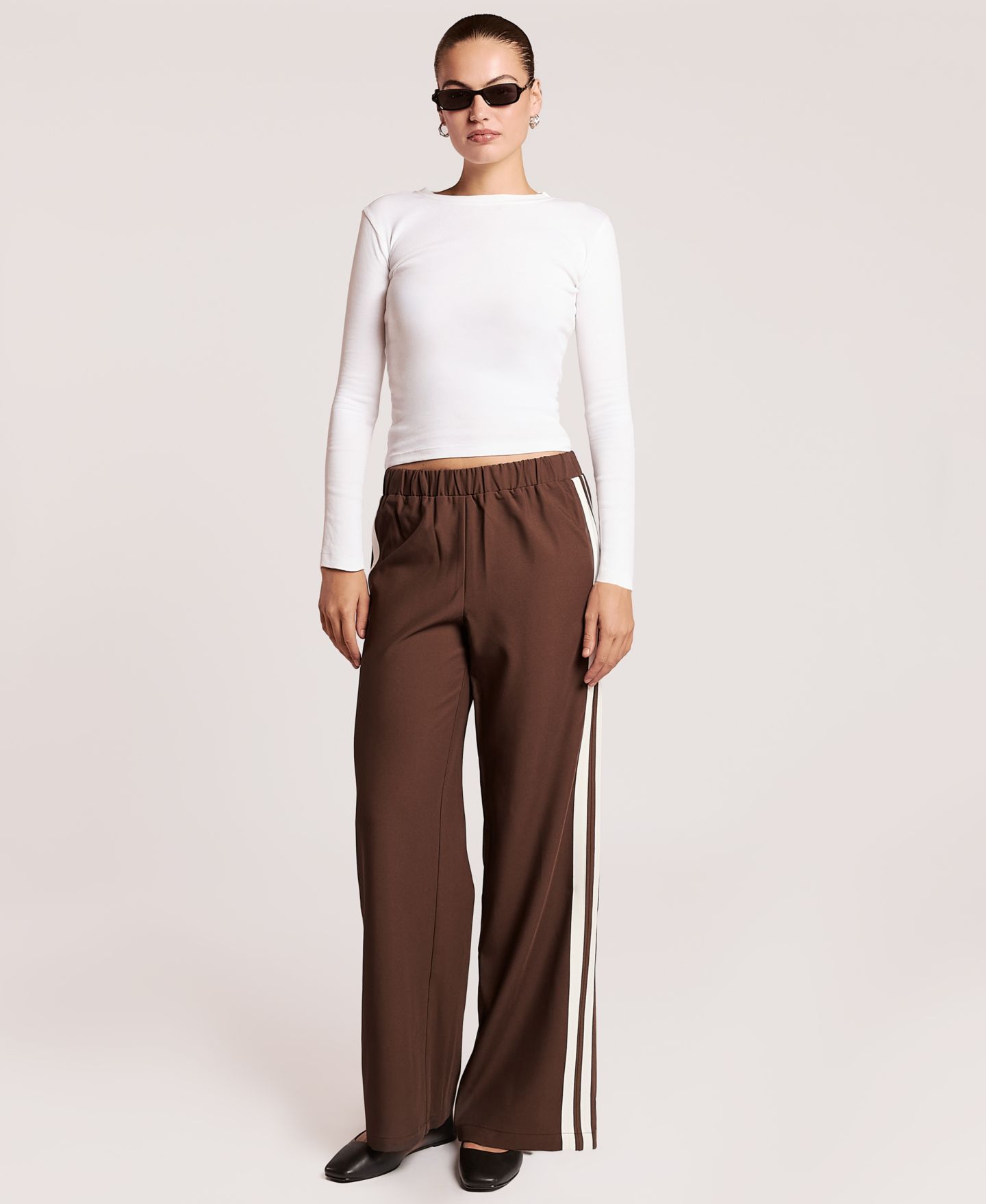 Женские брюки 4th & Reckless Tammy High-Rise Pull-On Wide-Leg, цвет: Шоколадный — фото 2