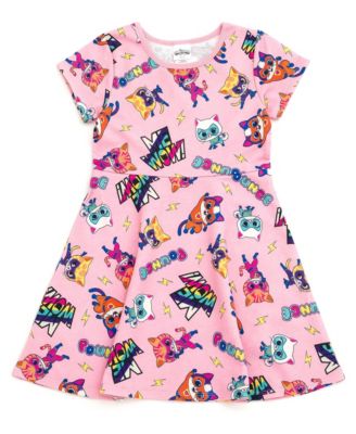 Toddler Girls' 2T-5T Disney Super Kitties Fit & Flare Short-Sleeve Dress