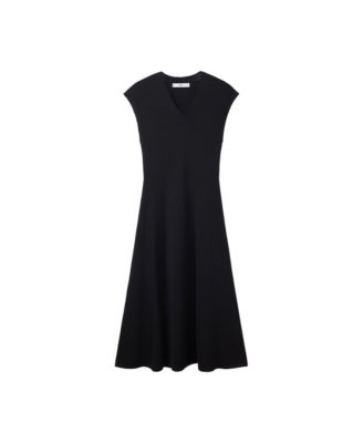 Women's V-Neck A-Line Midi Dress