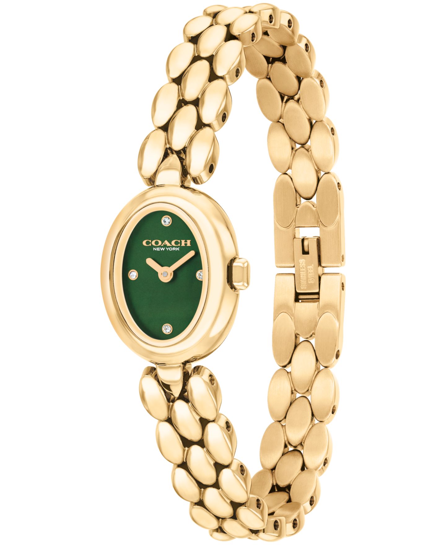 Женские часы COACH Sammy Gold-Tone Stainless Steel Bracelet Watch 18mm — фото 3
