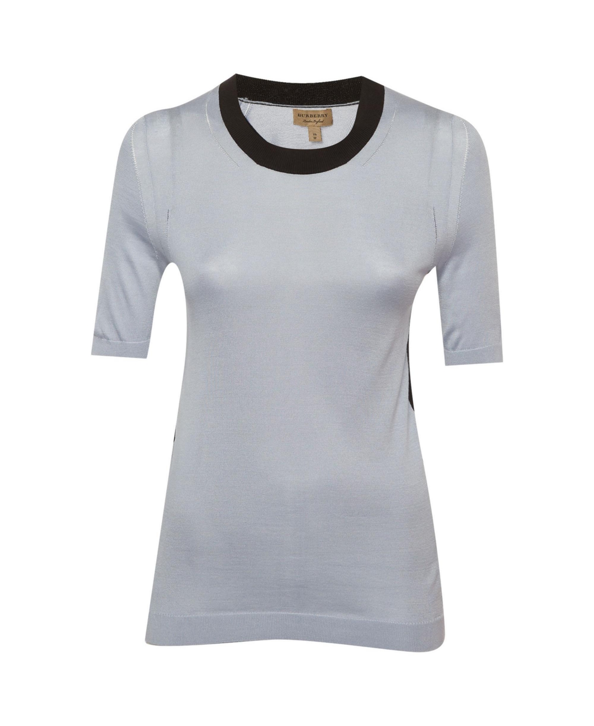 Pre-Owned Burberry Women's Colorblock Silk-Cashmere Crewneck Top