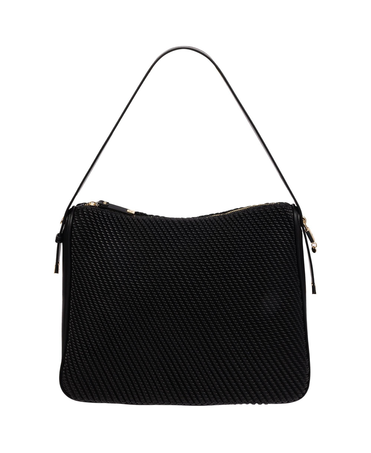 Jason Wu Haywood Double Zip Hobo Bag with 3D Rope Pleated Detail