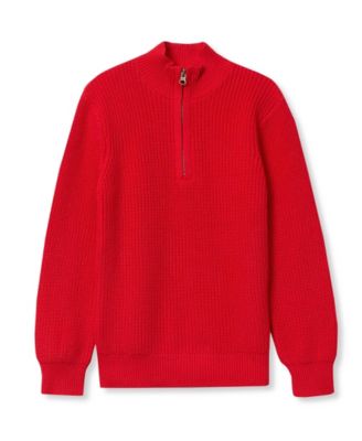 Boys Quarter Zip Chunky Sweater