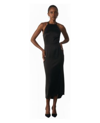 Women's Lucia Satin Halter-Neck Midi Dress