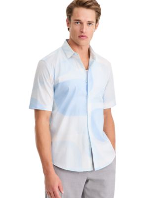 Men's Short-Sleeve Point-Collar Shirt