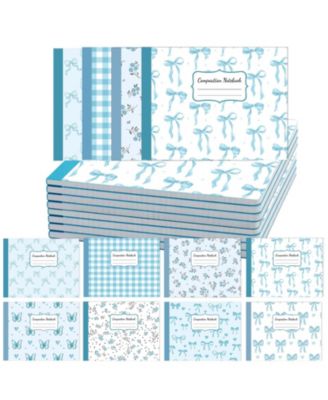 8 Pack College Ruled Composition Notebooks Cute Preppy Aesthetic School Office Supplies 100 Pages