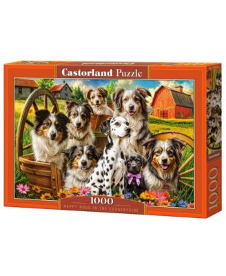 Happy Dogs In The Countryside 1000 Piece Jigsaw Puzzle, Ages 14+